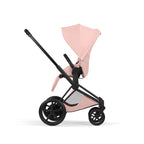 Cybex e-PRIAM Fold Cot Accessory Bundle - Style Peach Pink & Matt Black Frame