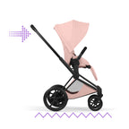 Cybex ePriam Style Pushchair - Peach Pink with Matt Black Frame