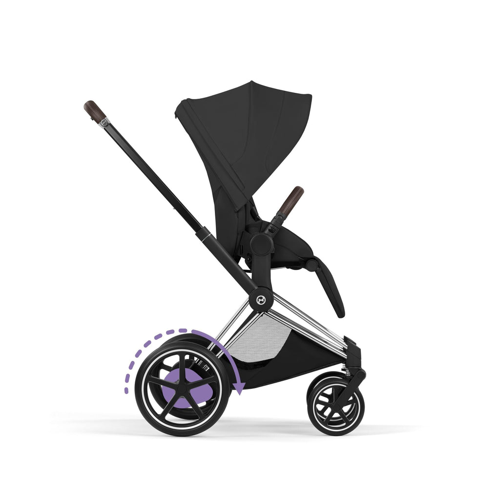 Cybex ePriam Style Pushchair - Sepia Black with Chrome Brown Frame