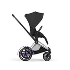 Cybex e-PRIAM Fold Cot Travel System Bundle - Style Sepia Black & Chrome Brown Frame