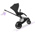 Cybex e-PRIAM Fold Cot Accessory Bundle - Style Sepia Black & Matt Black Frame