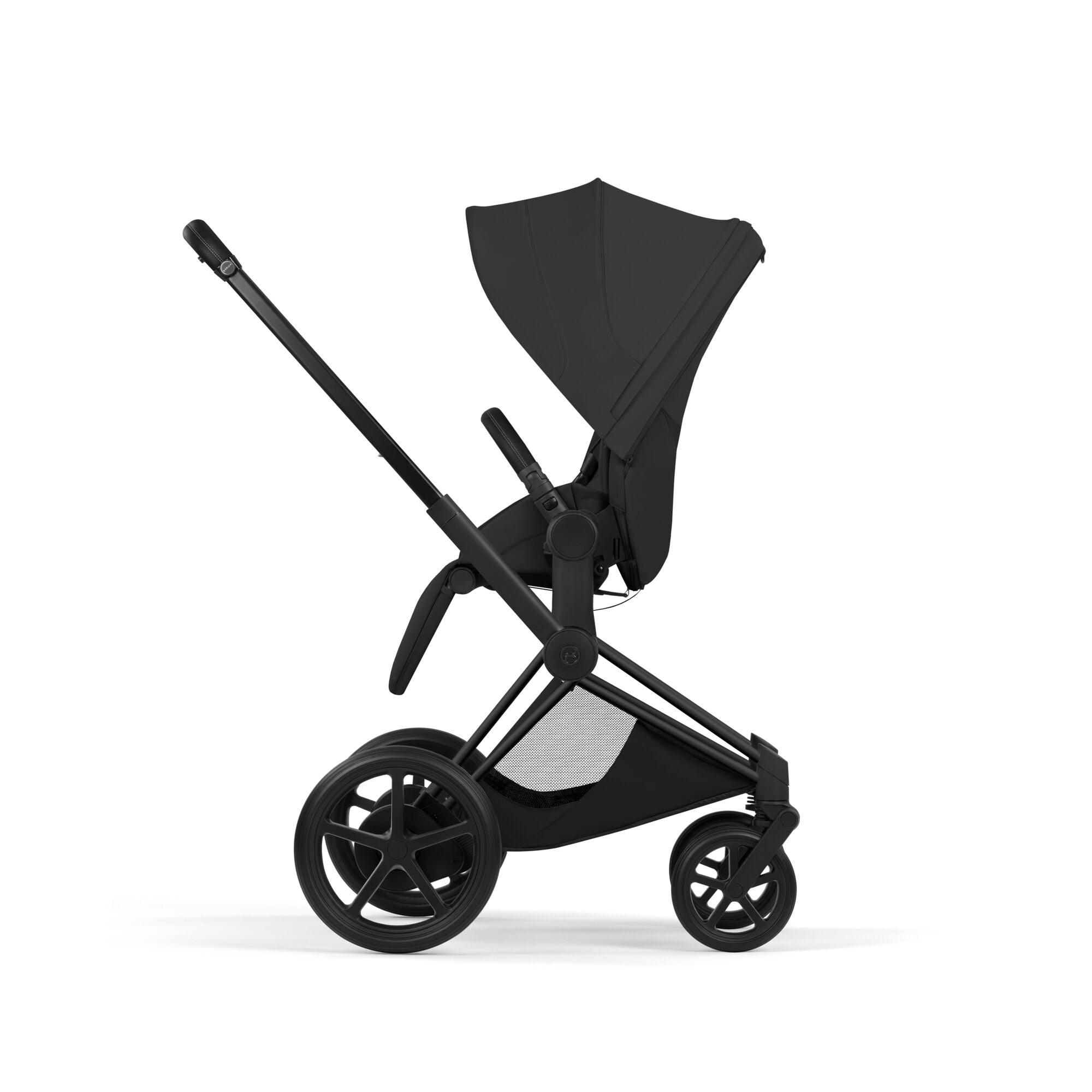 Cybex e-PRIAM Fold Cot Accessory Bundle - Style Sepia Black & Matt Black Frame