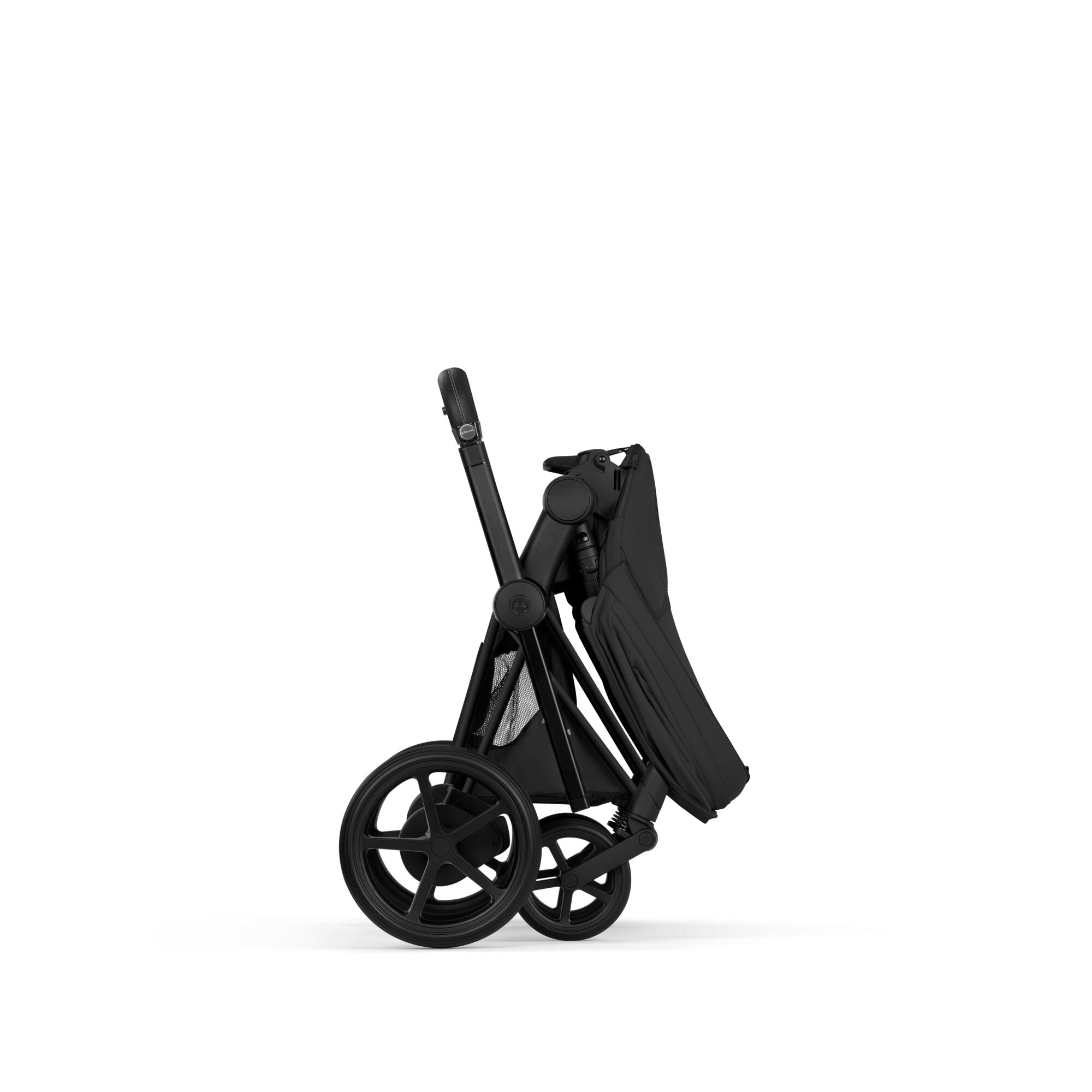 Cybex e-PRIAM Fold Cot Travel System Bundle - Style Sepia Black & Matt Black Frame