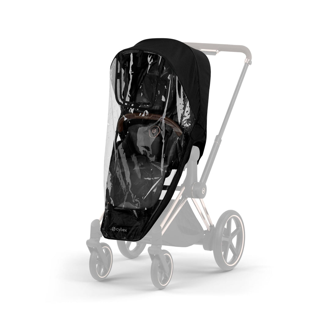 Cybex e-PRIAM Fold Cot Travel System Bundle - Style Sepia Black & Matt Black Frame