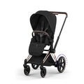Cybex ePriam Style Pushchair - Sepia Black with Rose Gold Frame