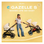 Cybex e-Gazelle S Double Pushchair - Stone Grey
