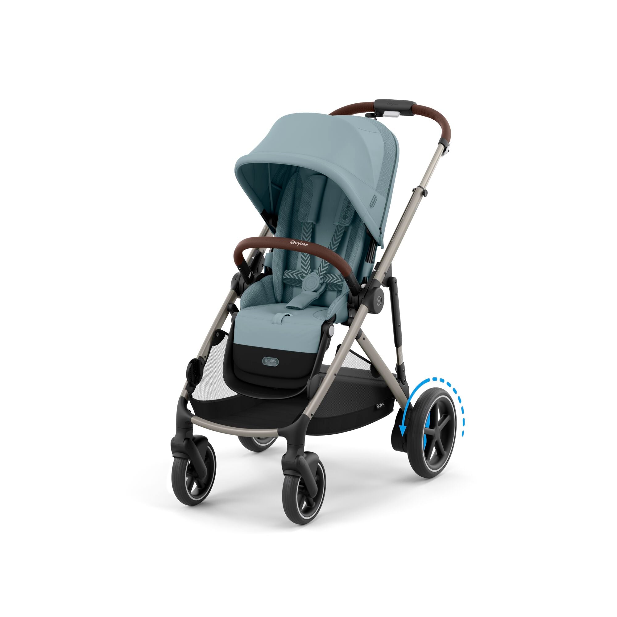 Cybex e-Gazelle S Double Pushchair - Stormy Blue