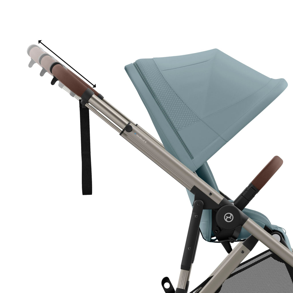 Cybex e-Gazelle S Double Pushchair - Stormy Blue