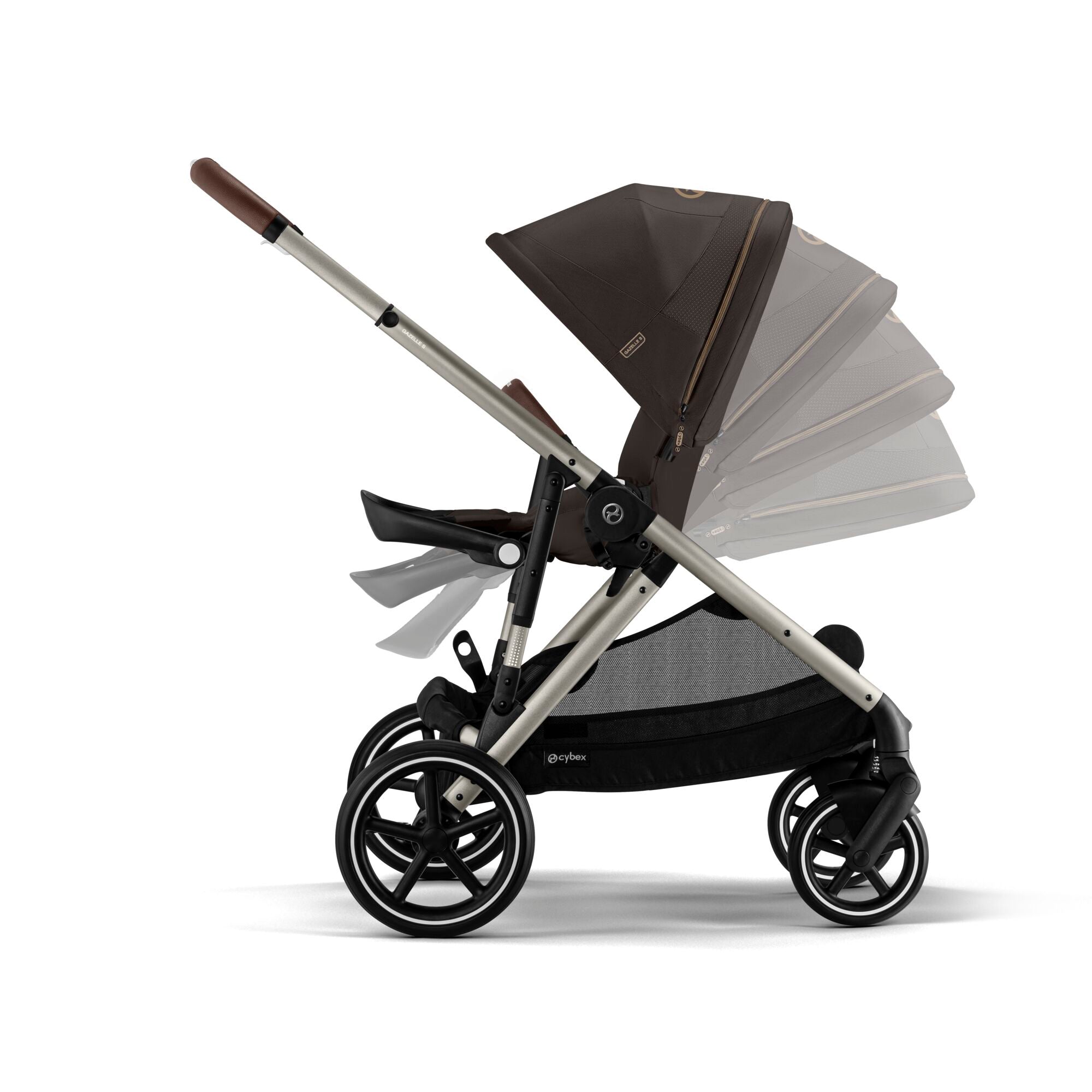 Cybex Gazelle S Twin Pushchair- Chocolate Brown