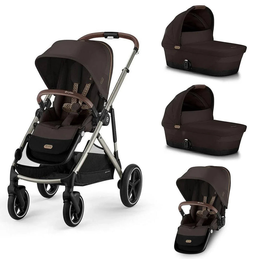 Cybex Gazelle S Twin Pushchair- Chocolate Brown