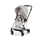 Cybex Mios Fold Cot Travel System Bundle - Style City Grey & Chrome Brown Frame