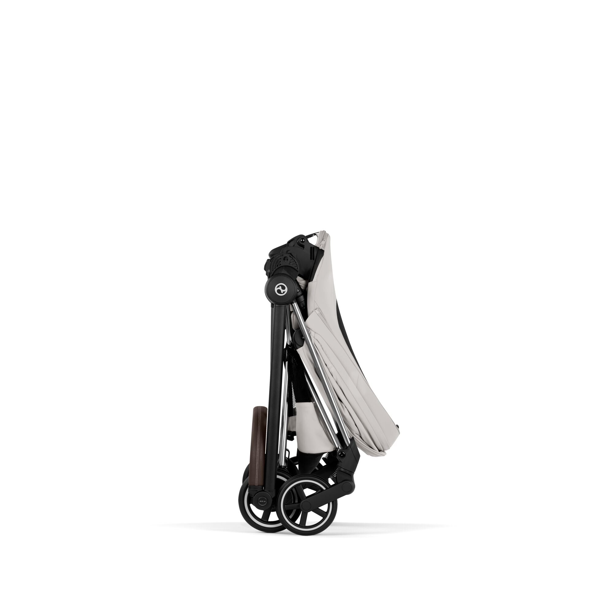 Cybex Mios Fold Cot Travel System Bundle - Style City Grey & Chrome Brown Frame