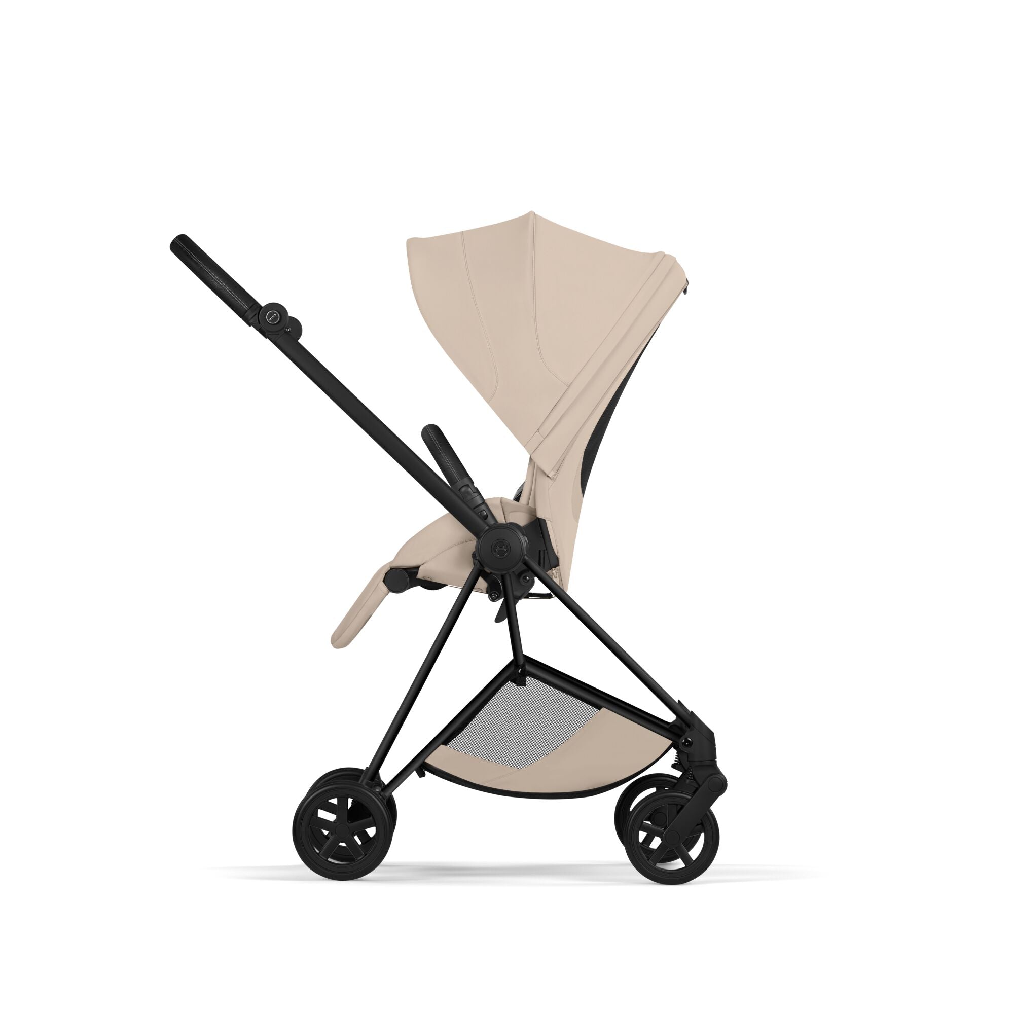 Cybex Mios Fold Cot Travel System Bundle - Style Cozy Beige & Matt Black Frame
