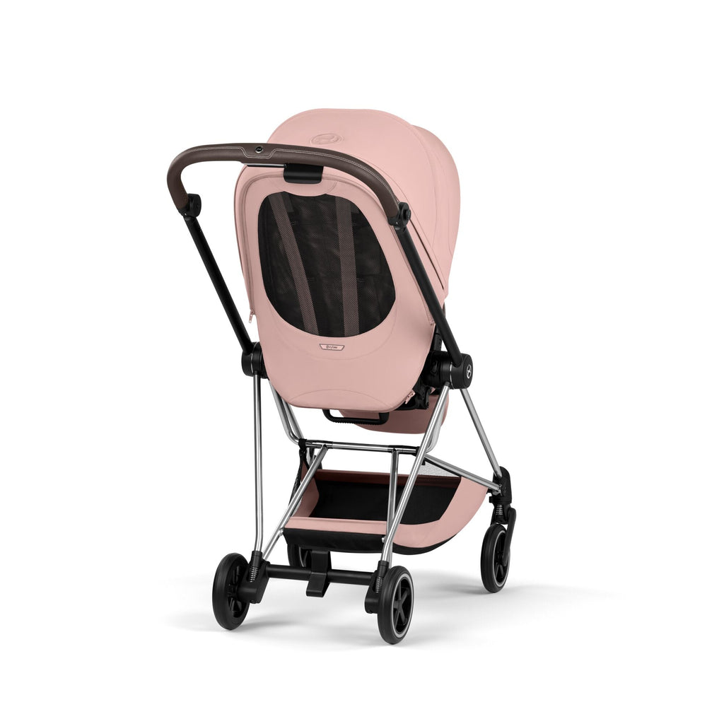 Cybex Mios Fold Cot Travel System Bundle - Style Peach Pink & Chrome Brown Frame