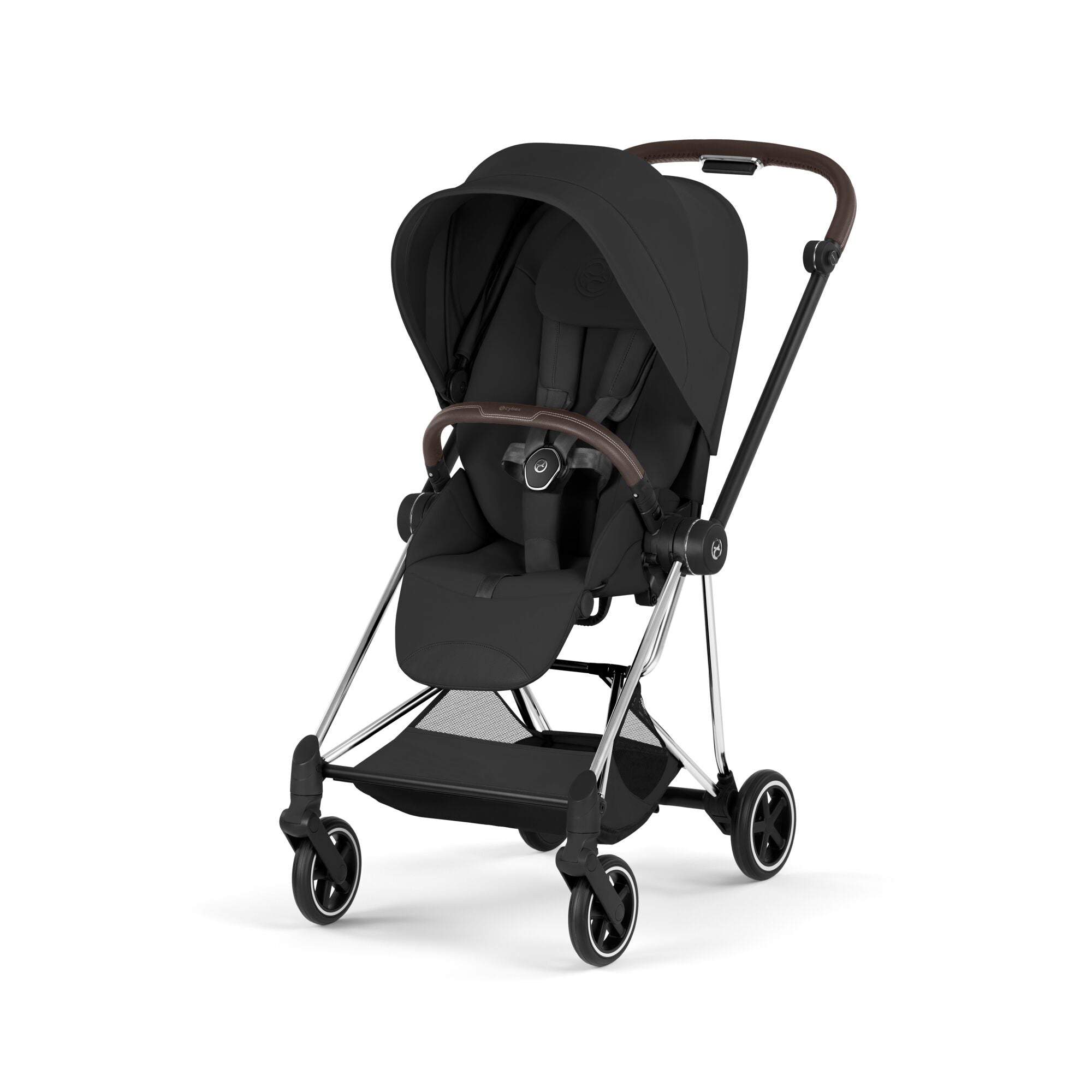 Cybex Mios Fold Cot Travel System Bundle - Style Sepia Black & Chrome Brown Frame