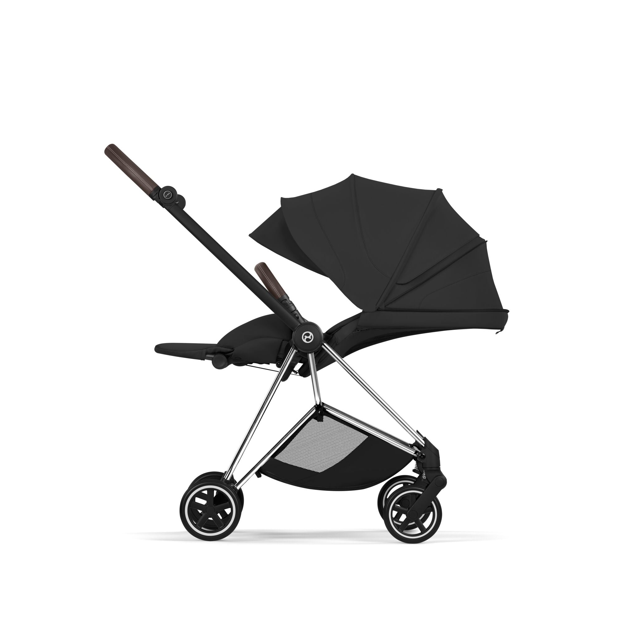 Cybex Mios Fold Cot Travel System Bundle - Style Sepia Black & Chrome Brown Frame