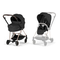 Cybex MIOS Comfort Set (Pushchair & Carrycot) -  Sepia Black with Rose Gold Frame