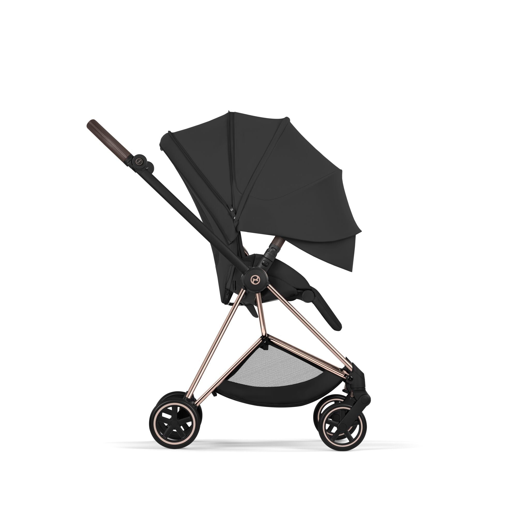 Cybex MIOS Comfort Set (Pushchair & Carrycot) -  Sepia Black with Rose Gold Frame