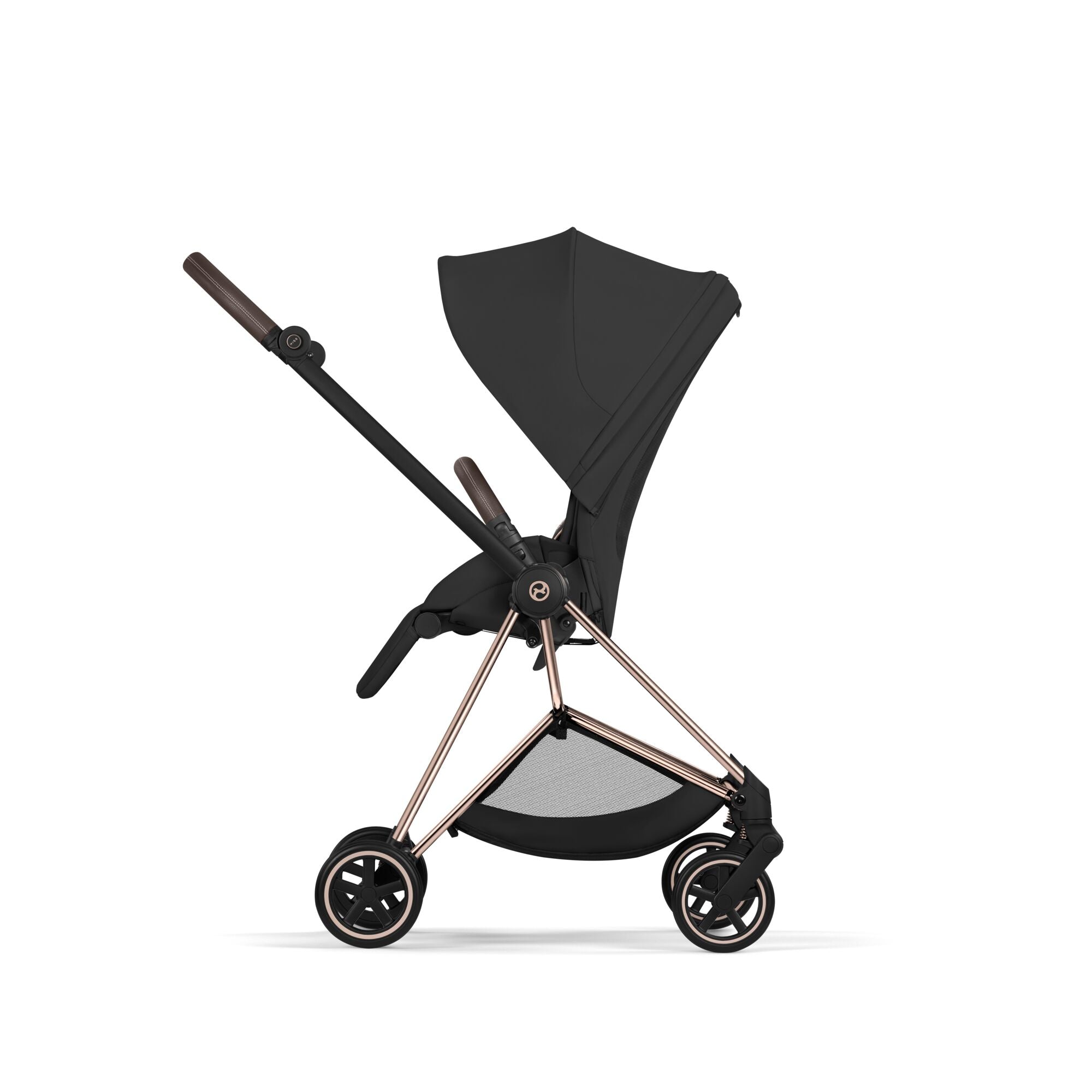 Cybex MIOS Comfort Set (Pushchair & Carrycot) -  Sepia Black with Rose Gold Frame