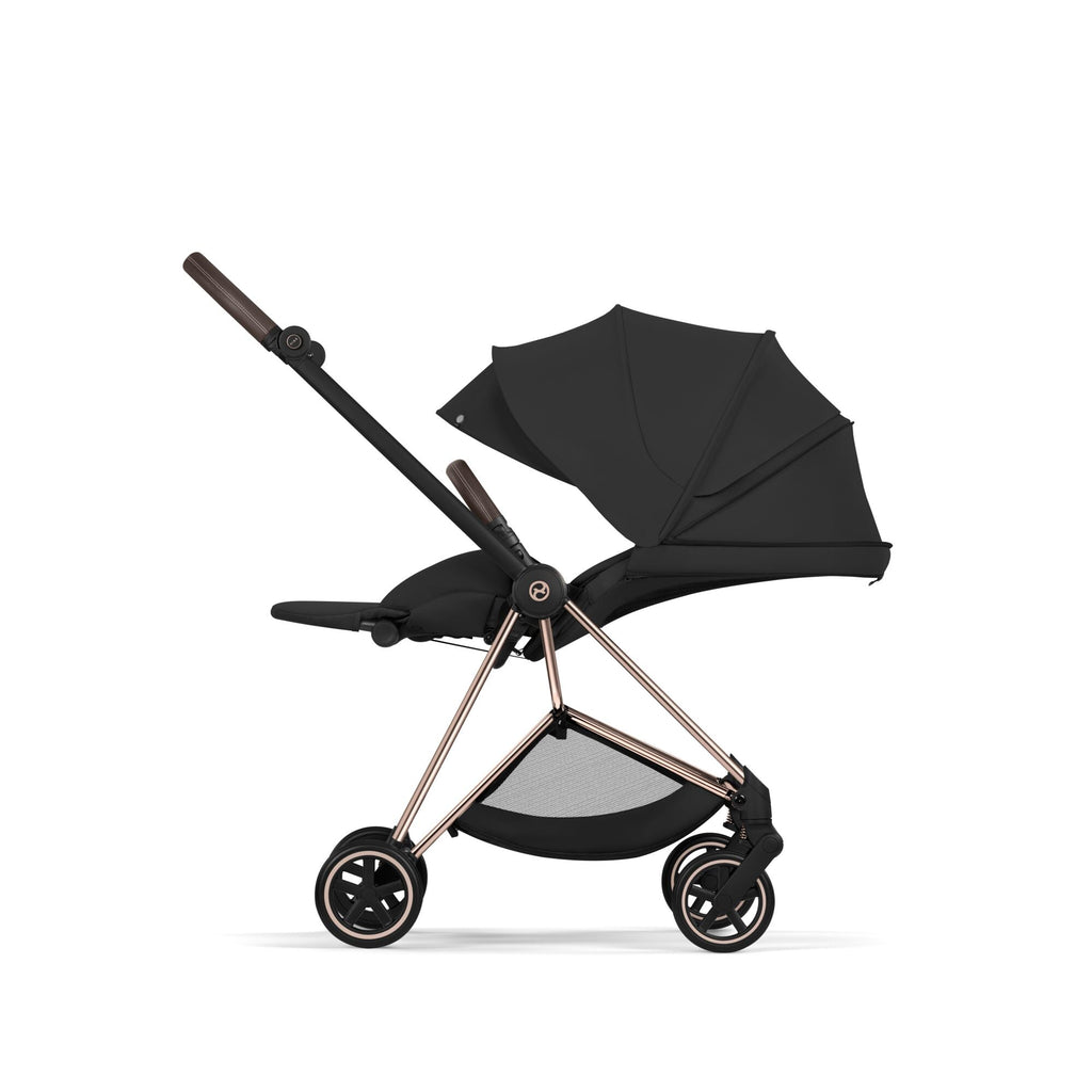 Cybex MIOS Comfort Set (Pushchair & Carrycot) -  Sepia Black with Rose Gold Frame