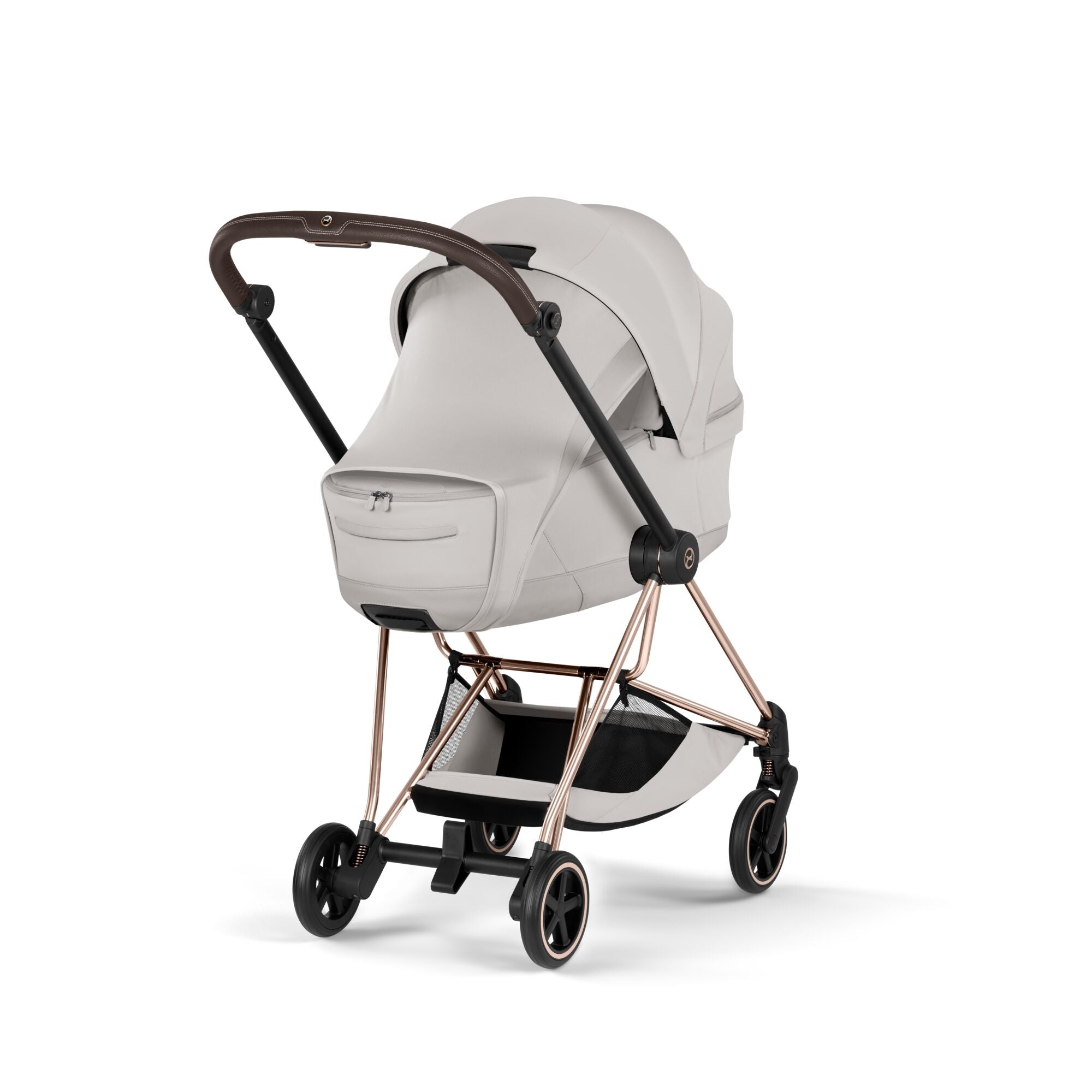 Cybex Mios Fold Cot Ultimate Travel System Bundle - Style City Grey & Chrome Brown Frame