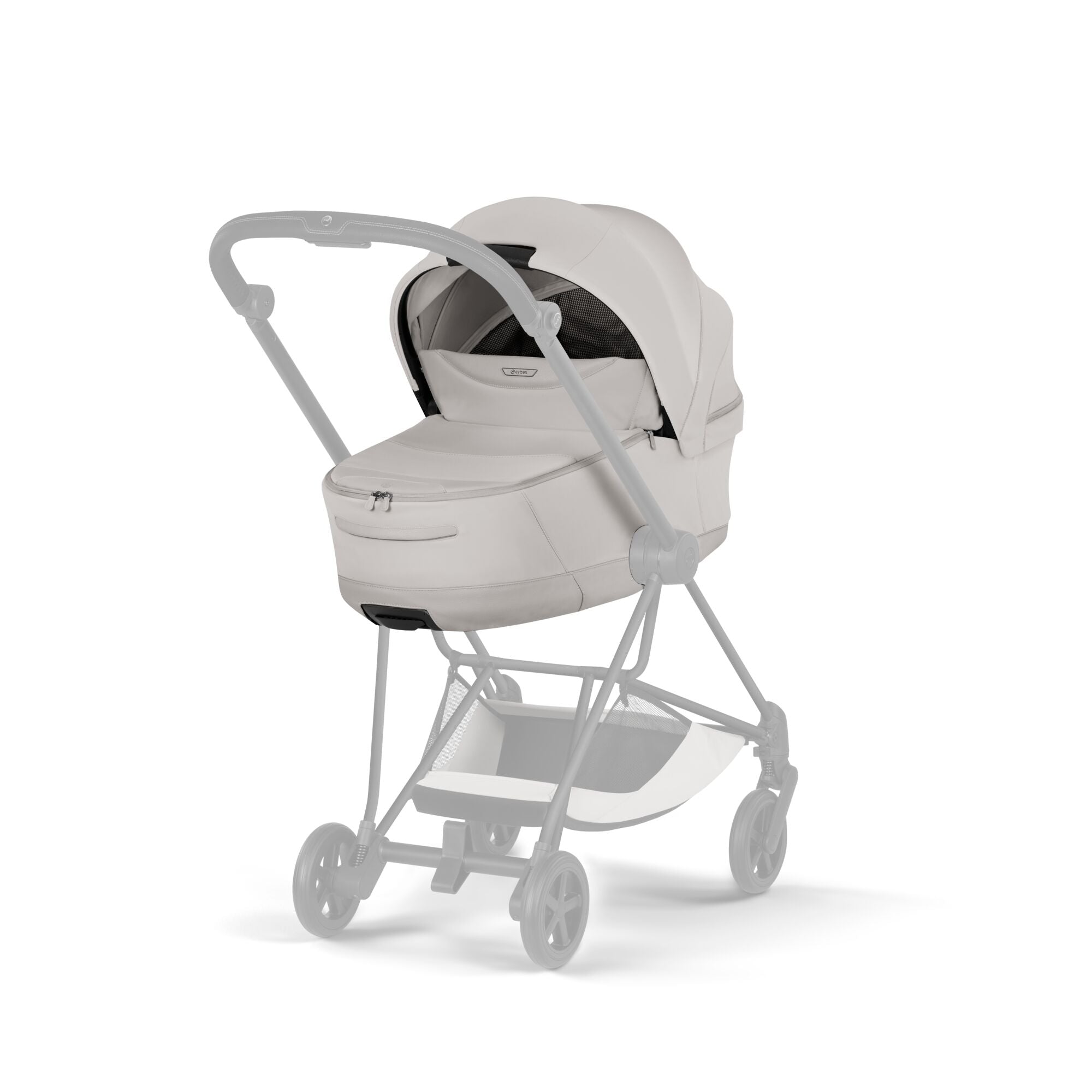 Cybex Mios Fold Cot Travel System Bundle - Style City Grey & Chrome Brown Frame