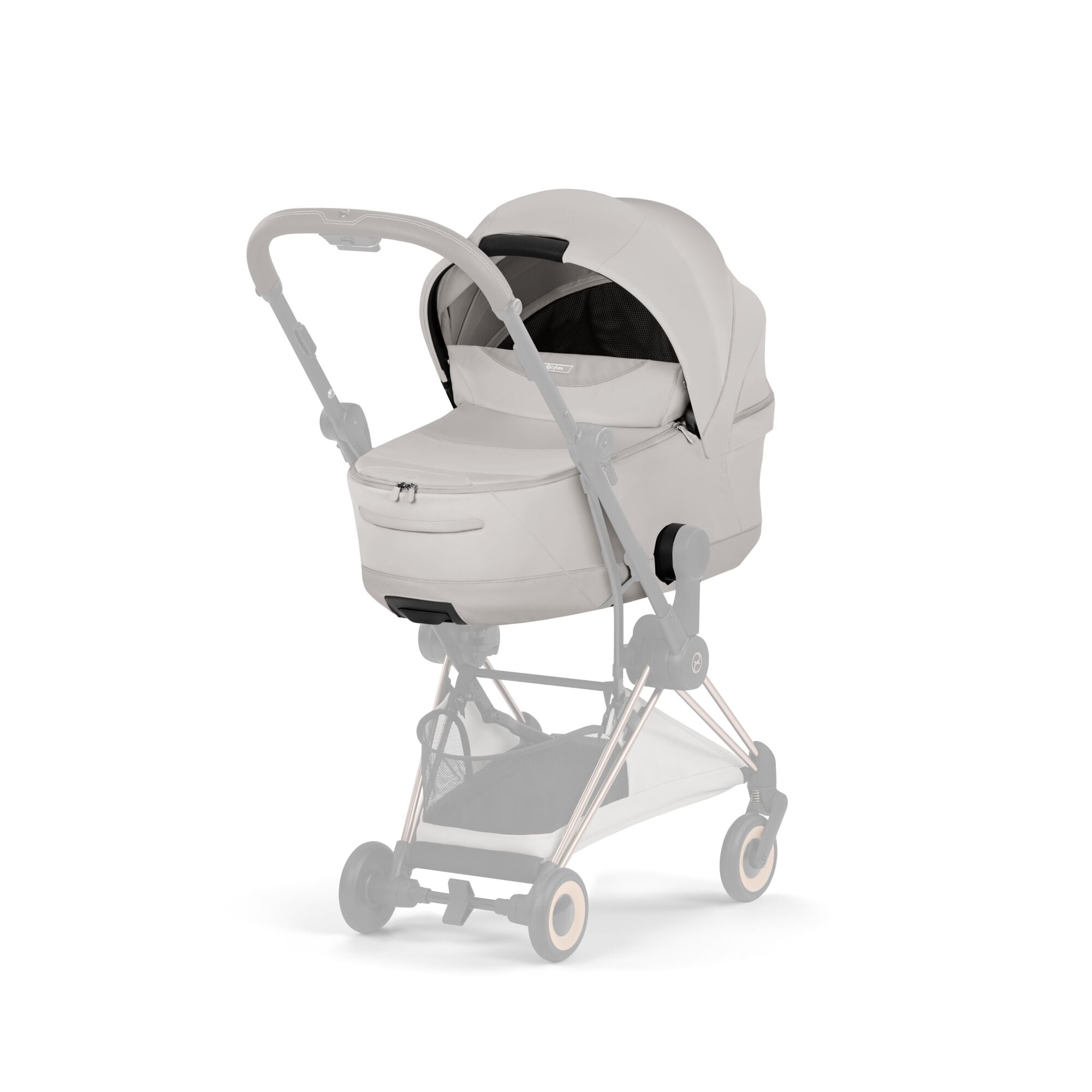 Cybex Mios Fold Cot Ultimate Travel System Bundle - Style City Grey & Chrome Brown Frame