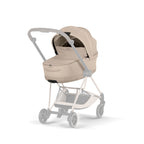 Cybex Mios Fold Cot Ultimate Travel System Bundle - Style Cozy Beige & Chrome Brown Frame