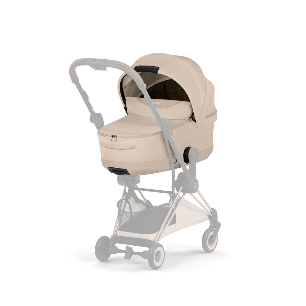 Cybex Mios Fold Cot Travel System Bundle - Style Cozy Beige & Matt Black Frame