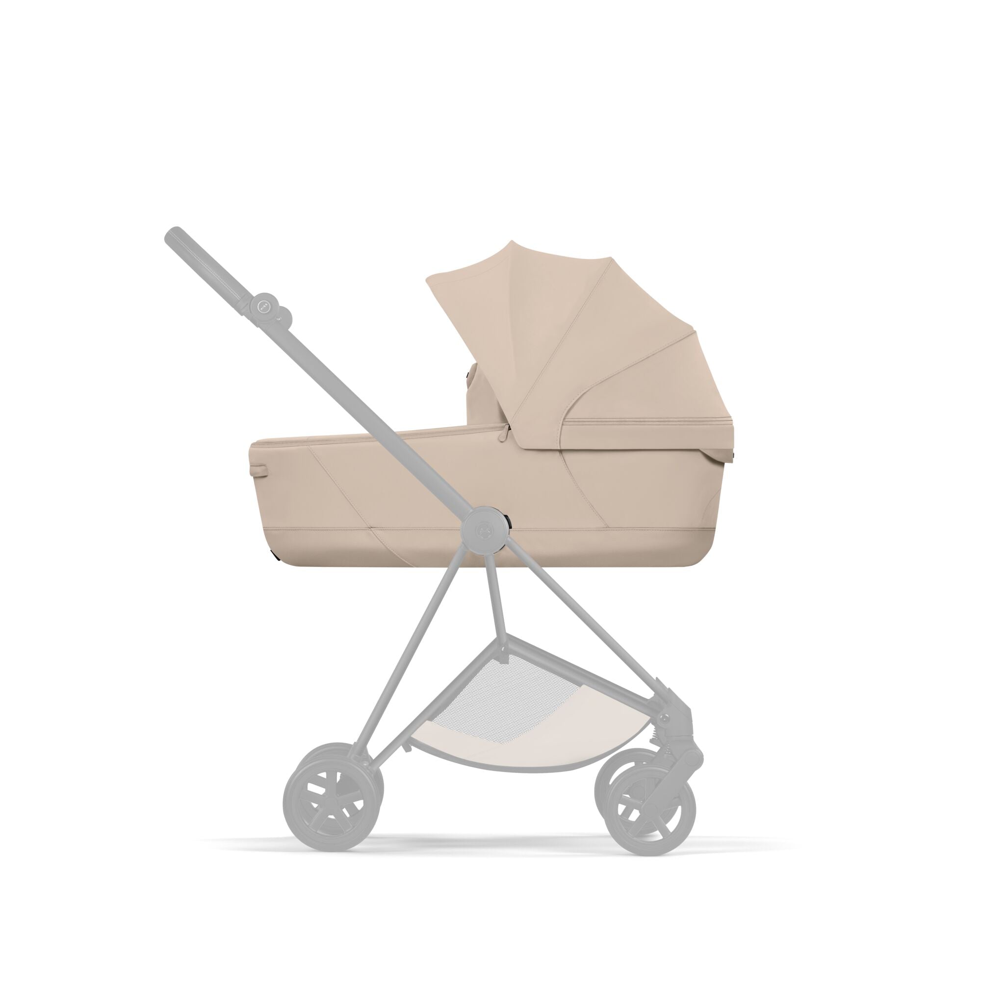 Cybex Mios Style Pushchair & Fold Cot Bundle - Cozy Beige & Matt Black Frame