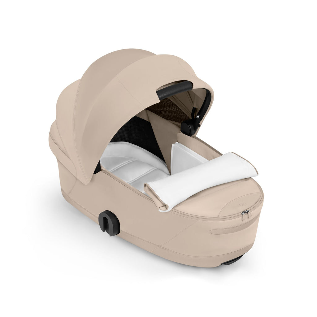Cybex Mios Fold Cot Ultimate Travel System Bundle - Style Cozy Beige & Chrome Brown Frame