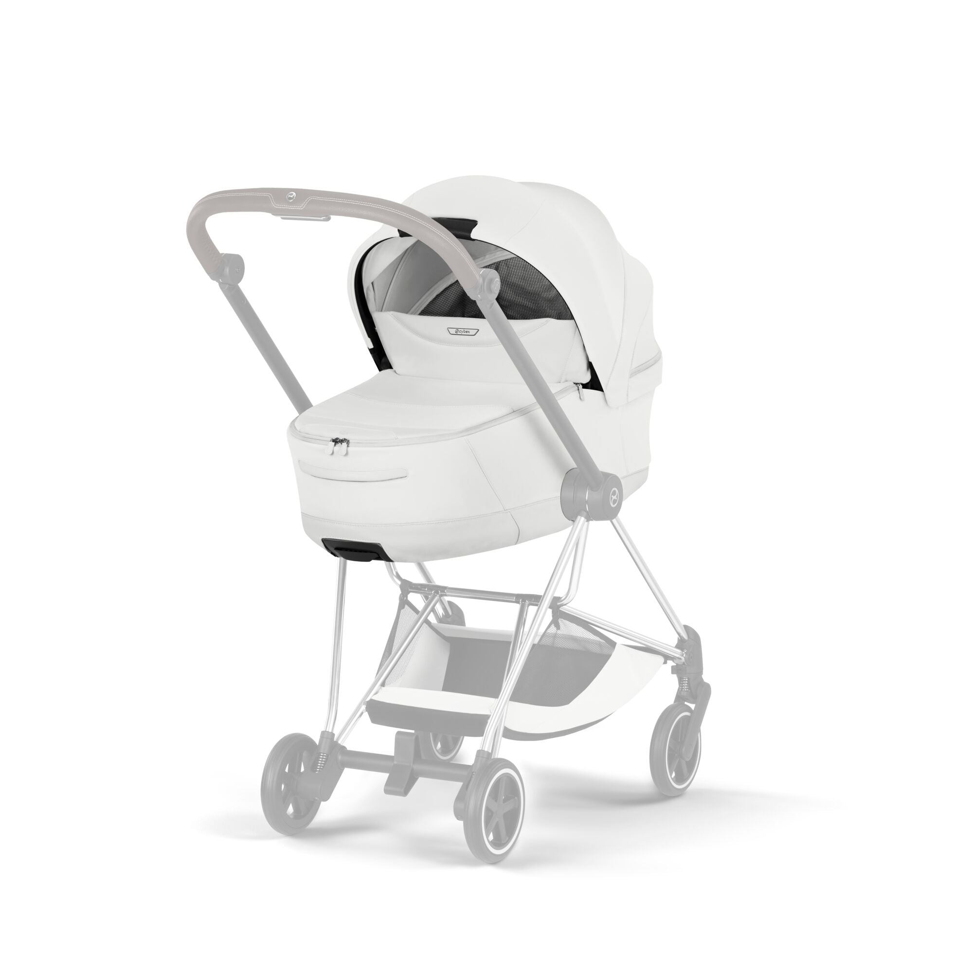 Cybex Mios Fold Cot Travel System Bundle - Style Off White & Chrome Brown Frame