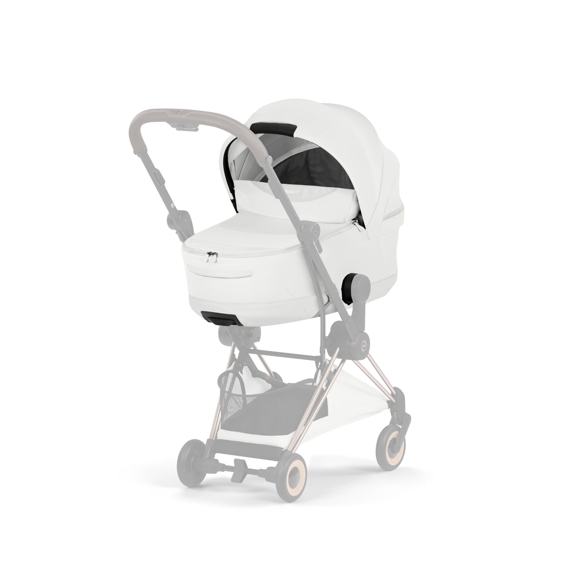 Cybex Mios Fold Cot Travel System Bundle - Style Off White & Matt Black Frame