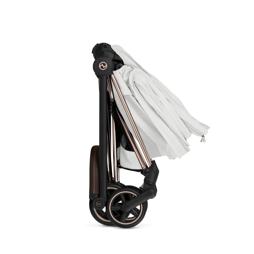 Cybex Mios Fold Cot Travel System Bundle - Style Off White & Rose Gold Frame
