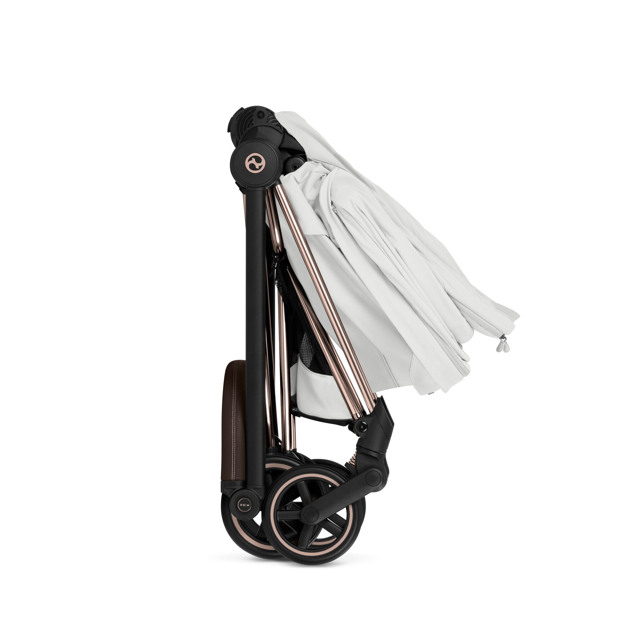 Cybex Mios Fold Cot Travel System Bundle - Style Off White & Rose Gold Frame