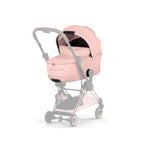 Cybex Mios Fold Cot Travel System Bundle - Style Peach Pink & Rose Gold Frame
