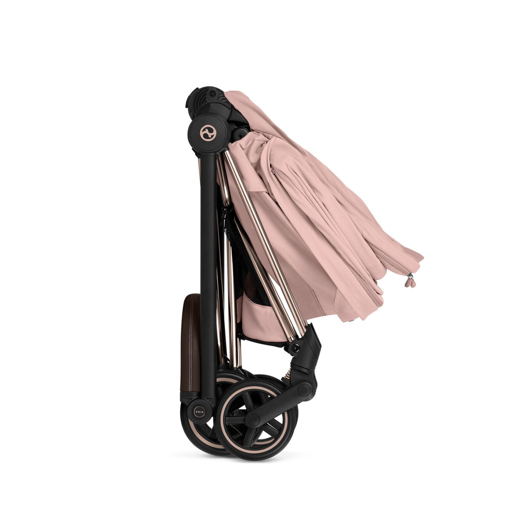 Cybex Mios Fold Cot Ultimate Travel System Bundle - Style Peach Pink & Matt Black Frame