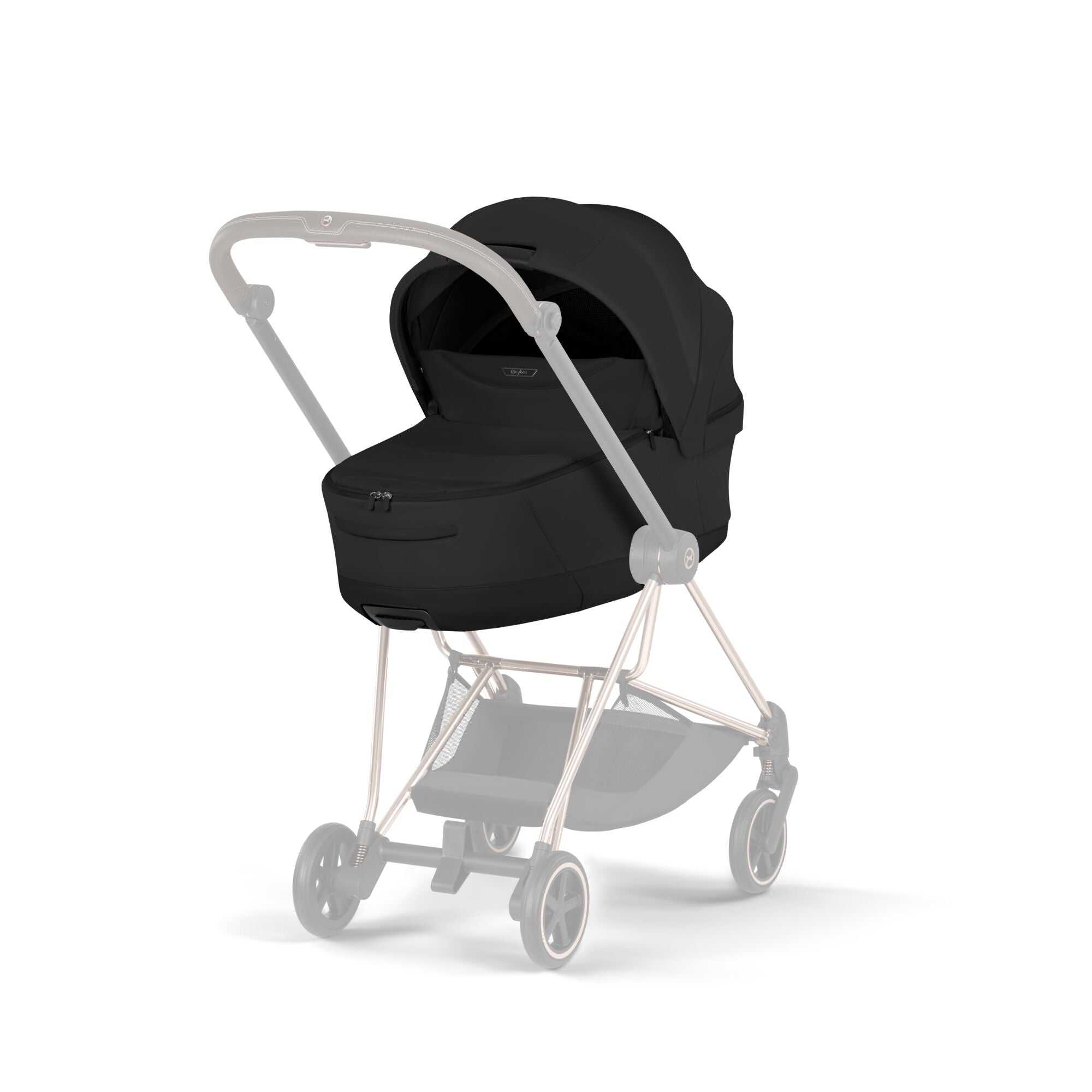 Cybex COYA Fold Cot Travel System Bundle - Style Sepia Black & Chrome Brown Frame