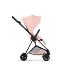 Cybex Mios Style Pushchair & Fold Cot Bundle - Peach Pink & Matt Black Frame