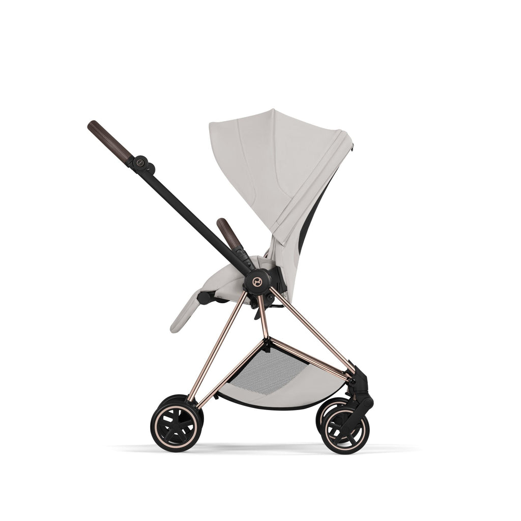 Cybex Mios Fold Cot Travel System Bundle - Style City Grey & Rose Gold Frame