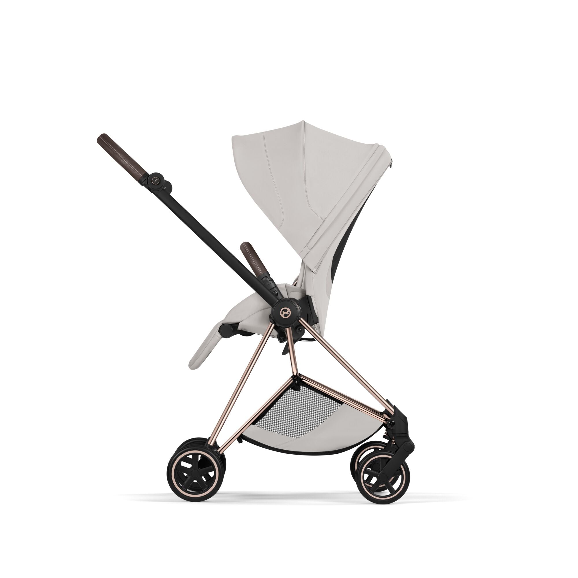 Cybex Mios Fold Cot Travel System Bundle - Style City Grey & Rose Gold Frame
