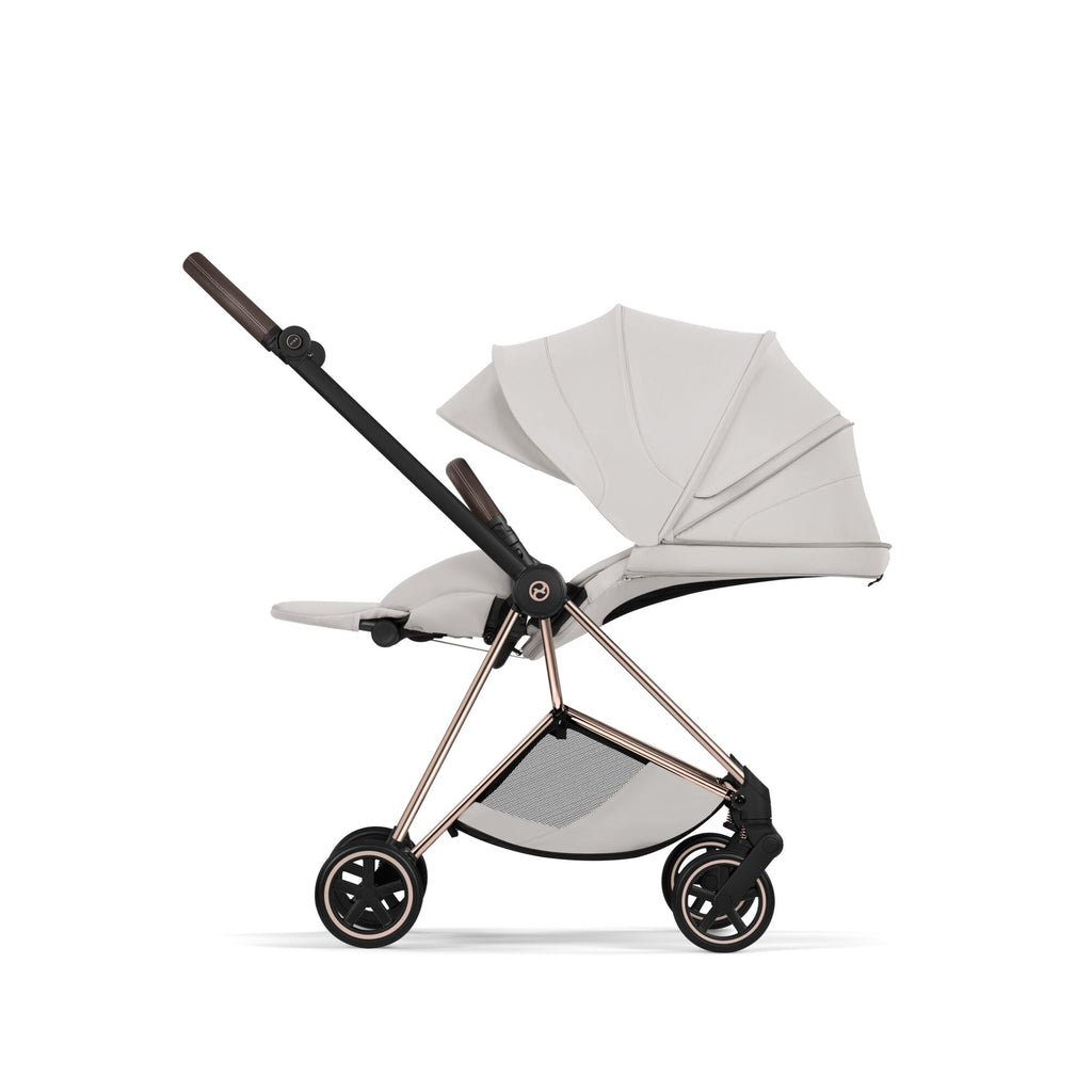 Cybex Mios Fold Cot Travel System Bundle - Style City Grey & Rose Gold Frame