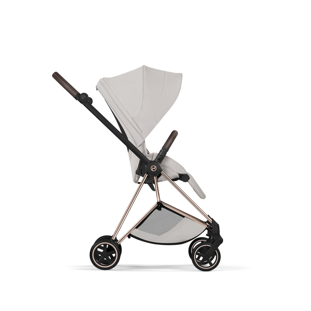 Cybex Mios Fold Cot Travel System Bundle - Style City Grey & Rose Gold Frame