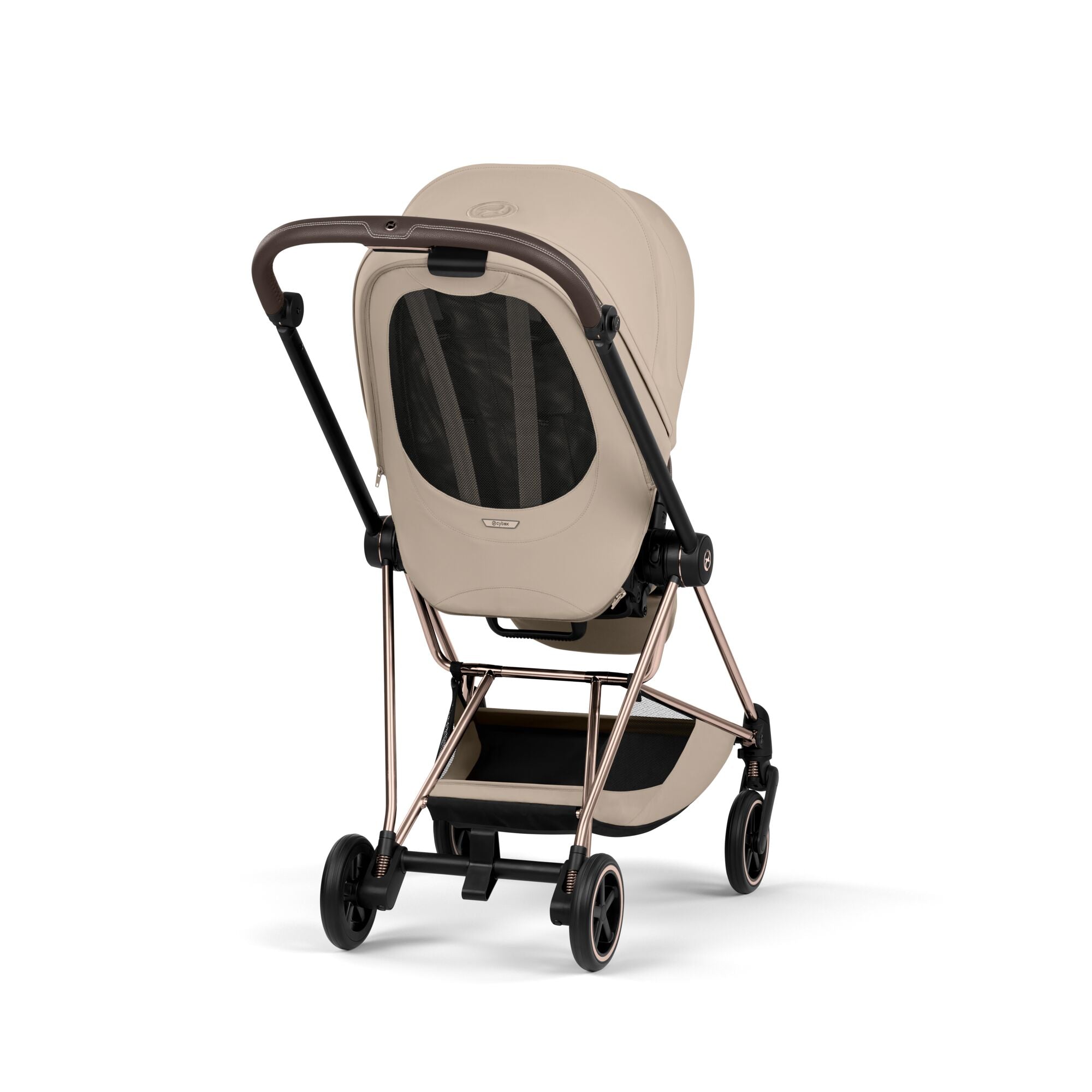 Cybex Mios Fold Cot Ultimate Travel System Bundle - Style Cozy Beige & Rose Gold Frame