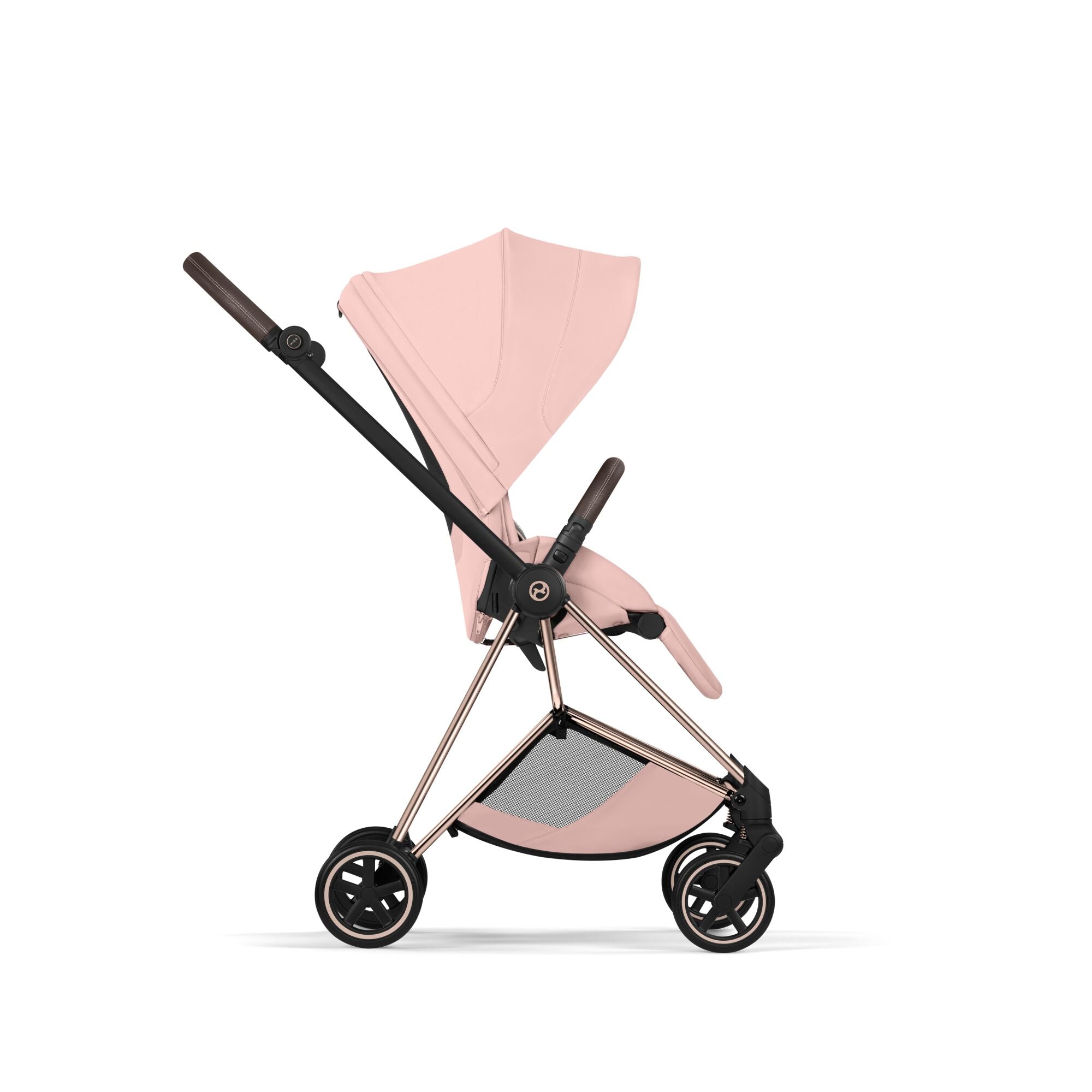 Cybex Mios Fold Cot Travel System Bundle - Style Peach Pink & Rose Gold Frame