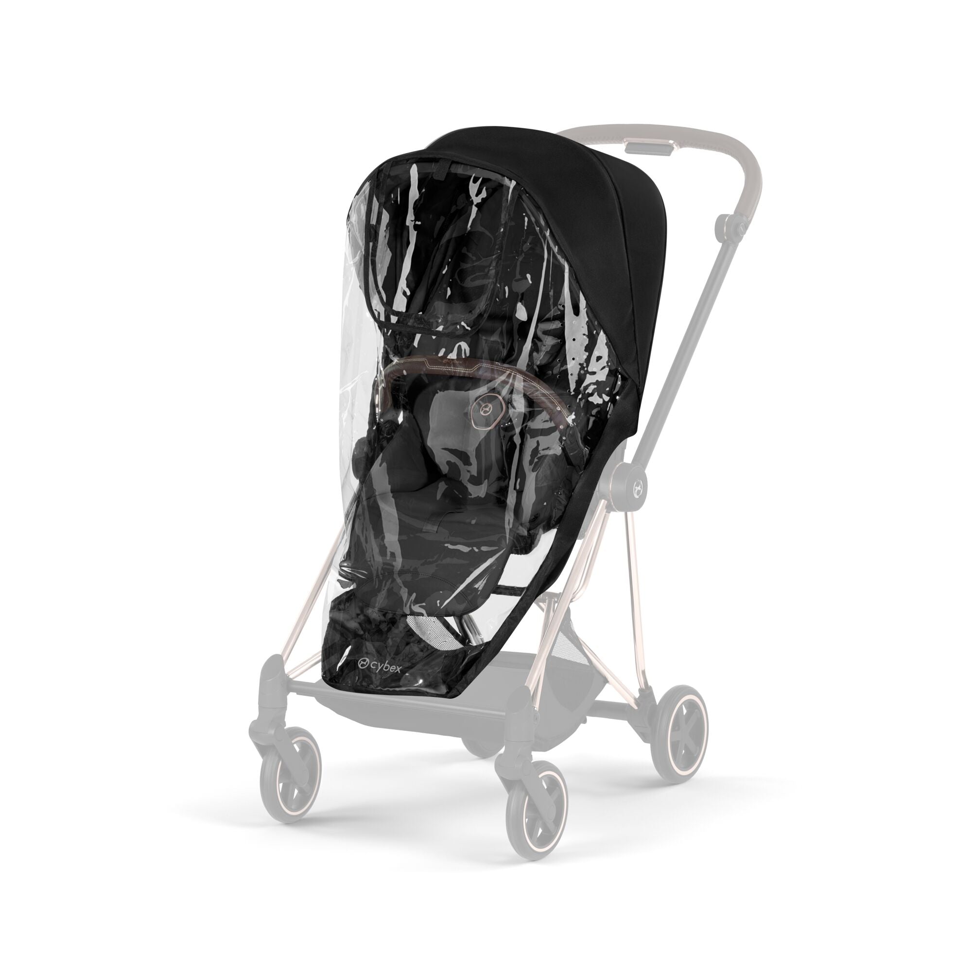 Cybex Mios Fold Cot Travel System Bundle - Style Peach Pink & Rose Gold Frame