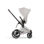 Cybex PRIAM Fold Cot Accessory Bundle - Style City Grey & Chrome Brown Frame