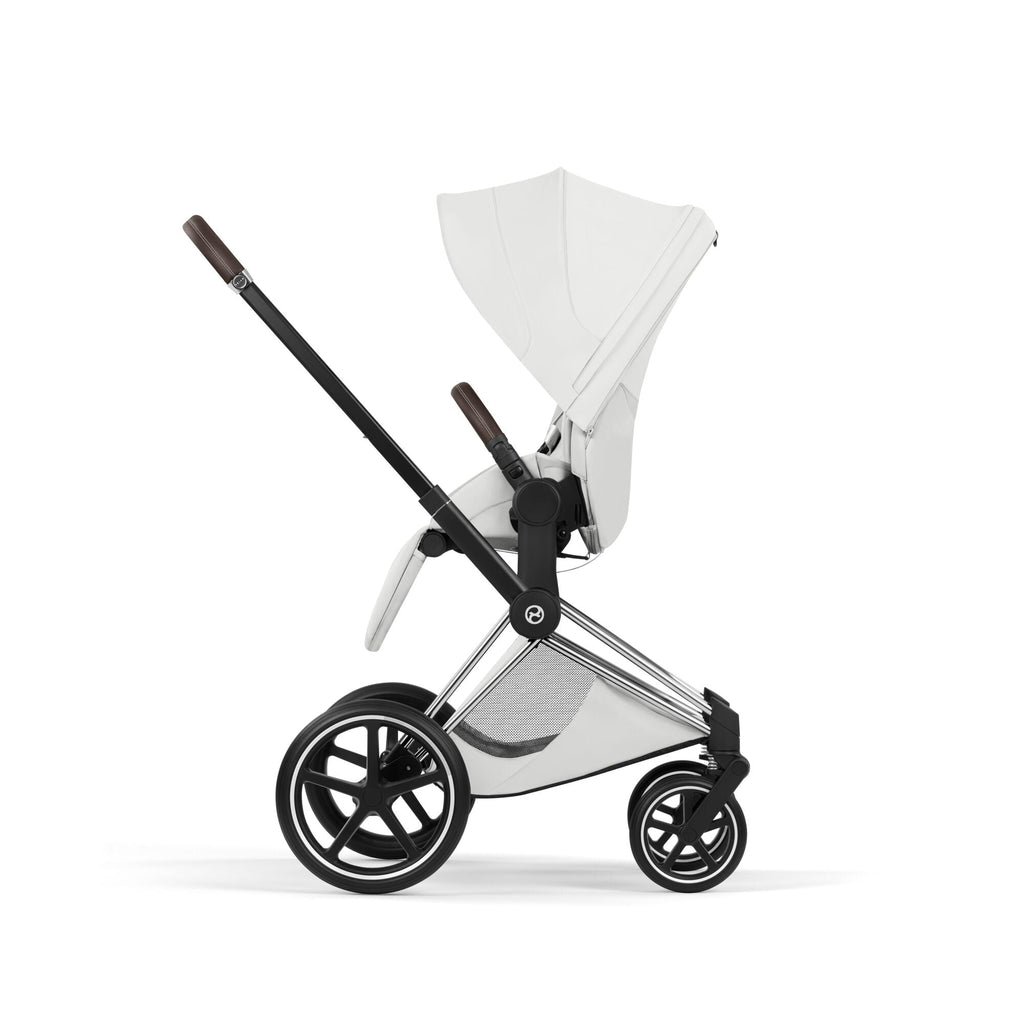 Cybex Priam Style Pushchair - Off White with Chrome Brown Frame