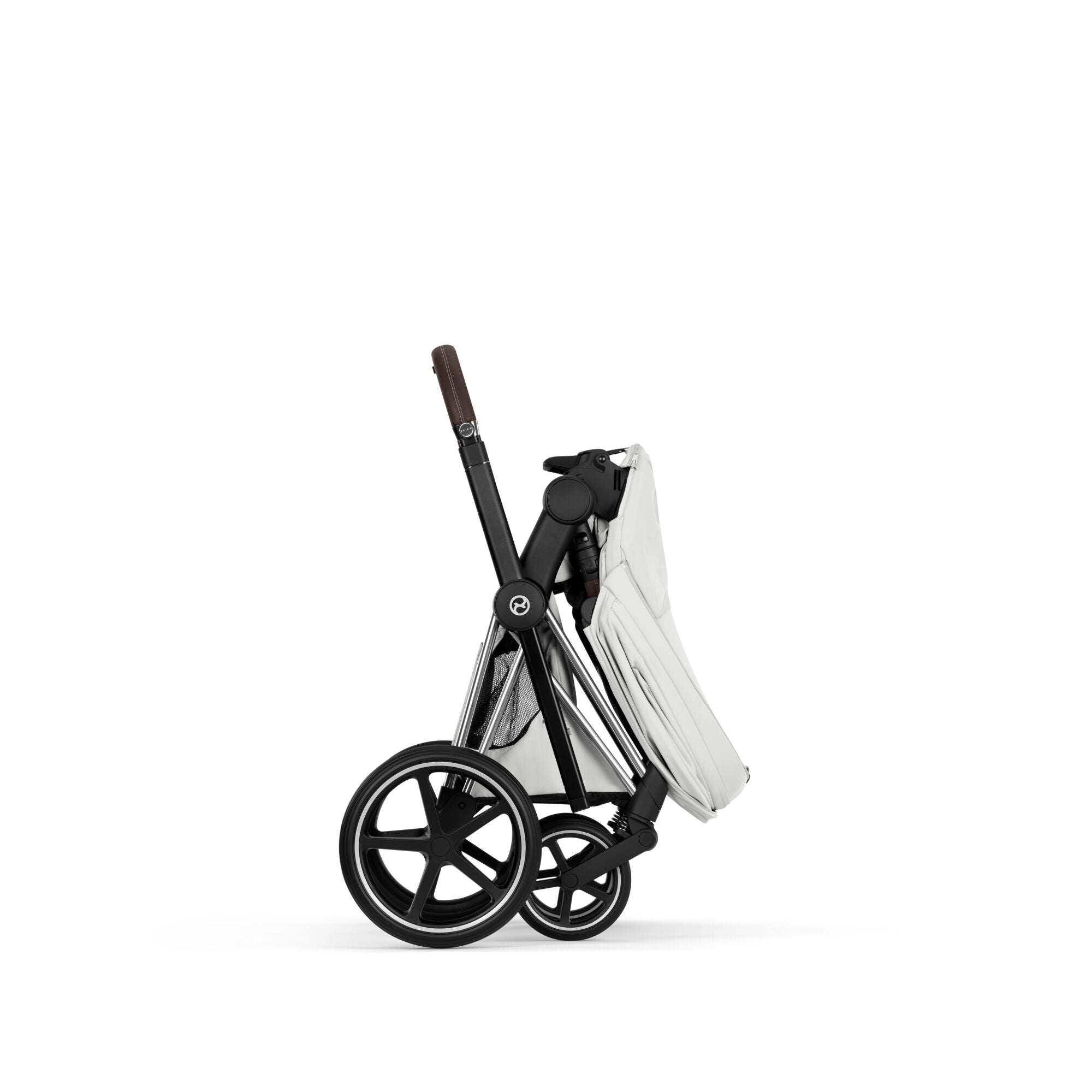Cybex Priam Style Pushchair - Off White with Chrome Brown Frame