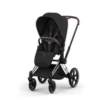 Cybex PRIAM Fold Cot Ultimate Travel System Bundle - Style Sepia Black & Chrome Brown Frame